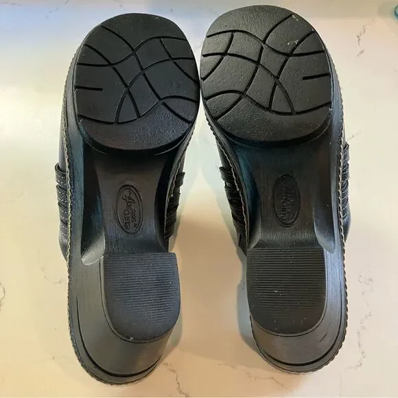 Euro Soft by Sofft Mule Heels Leather Slip On Shoes Black Clogs Womens Size 8 - Picture 12 of 13